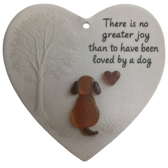 Heart Dog Wood Ornament (NWT) - Picture 2 of 10